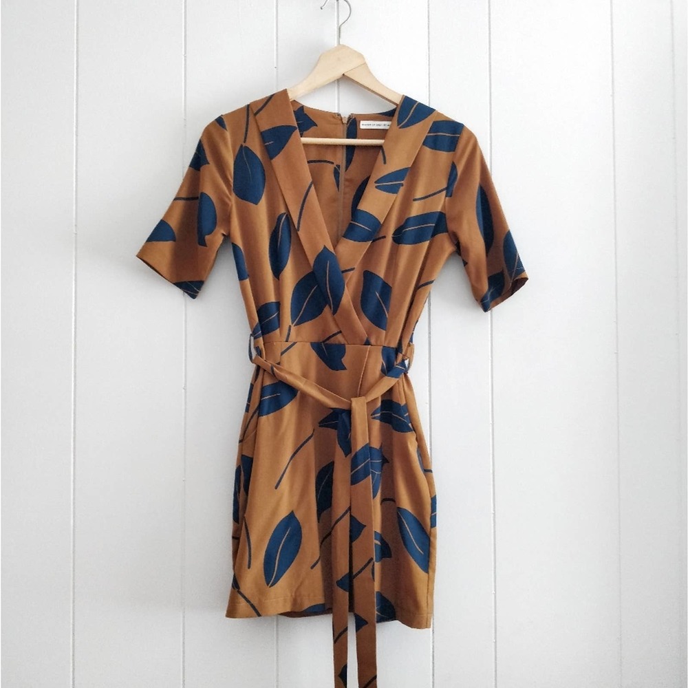 Shades of Grey by Micah Cohen Ochre Mini Dress